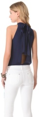 Blue Halter Bodysuit by Alice + Olivia  available at www.shopbop.com 